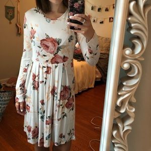 Long sleeve floral dress
